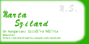 marta szilard business card